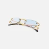 Fashion Vintage Frames Wall Street Drill Mount Sunglasses Blue Peach