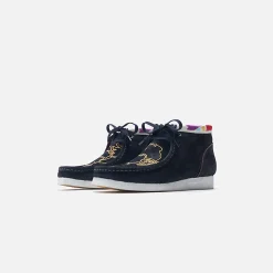 Online Clarks Wallabee Boot Black Combi