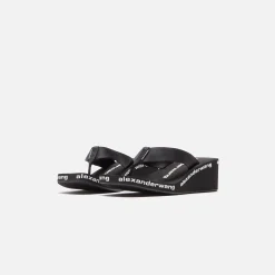 New Alexander Wang Wedge Flip Flop Black