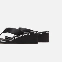 New Alexander Wang Wedge Flip Flop Black