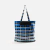 Clearance What Goes Around Comes Around Wgaca Chanel Black Caviar Foldable Tote With Chain Blue