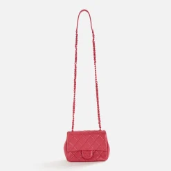 Sale What Goes Around Comes Around Wgaca Chanel Caviar Incognito Mini Square Flap Bag Pink