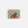 Sale What Goes Around Comes Around Wgaca Gucci Cherry Card Case Brown