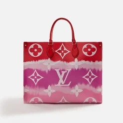 Best Sale What Goes Around Comes Around Wgaca Louis Vuitton Monogram Escale Canvas On The Go Gm Pink