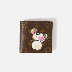 Best Sale What Goes Around Comes Around Wgaca Louis Vuitton Murakami Panda Marco Wallet Brown