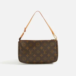 Best What Goes Around Comes Around Wgaca Louis Vuitton X Takashi Murakami Cherry Pochette Brown