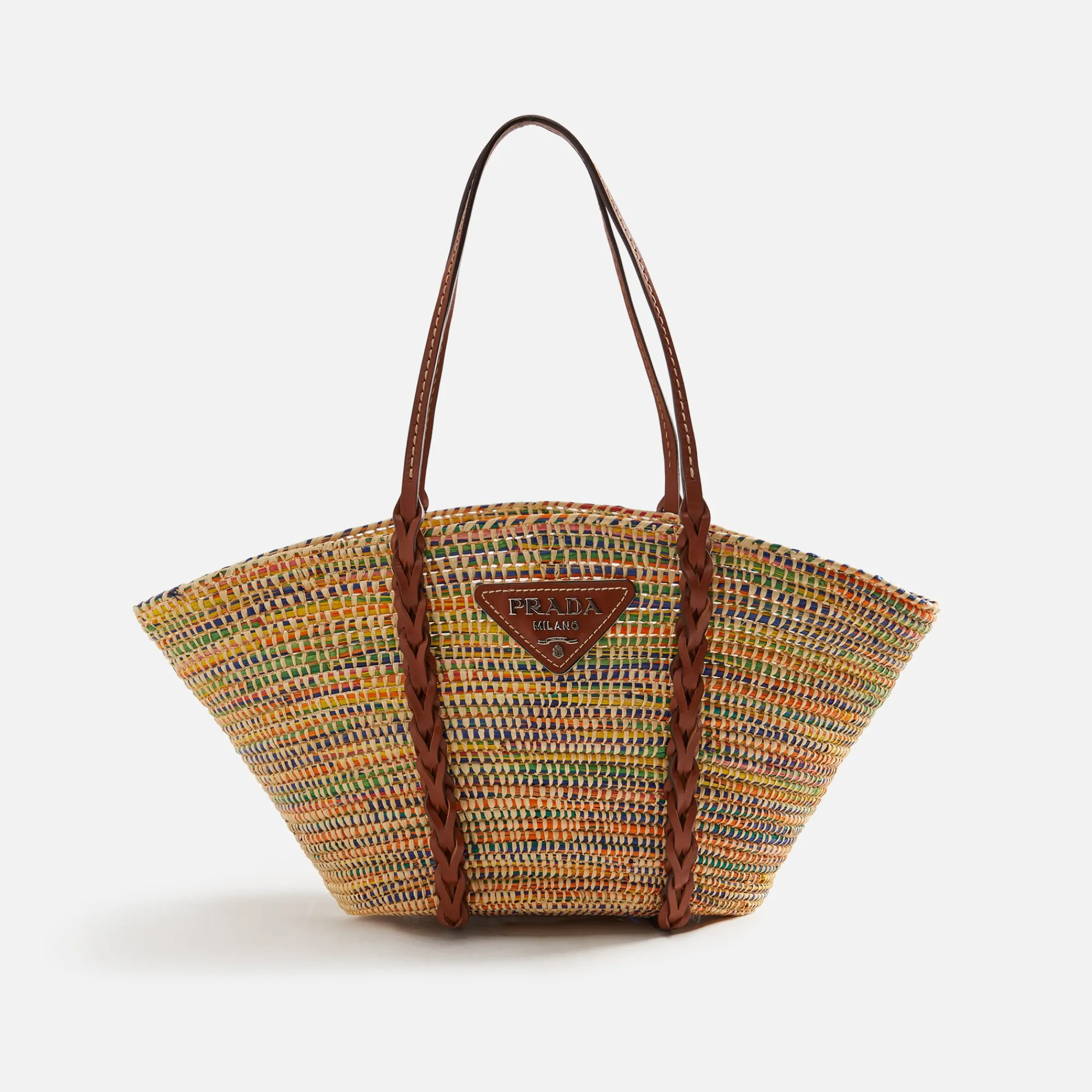 Clearance What Goes Around Comes Around Wgaca Prada Raffia Tote Multi