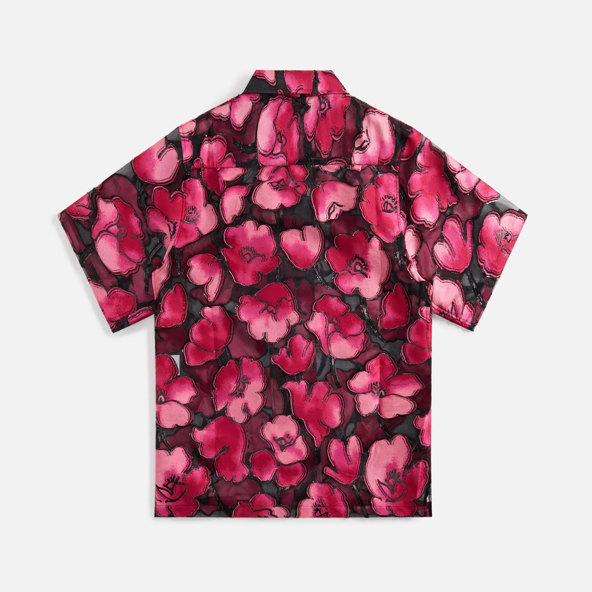 Clearance 4S Designs Wide Camp Shirt Pink / Black