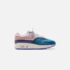 New Nike Wmns Air Max 1 Prm Shwr Plum Fog / Fossil Rose / Pink Oxford