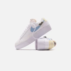 Best Sale Nike Wmns Blazer Lw Platform Se White / Pink Oxford / Pale Ivory / Boarder Blue
