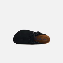 Sale Birkenstock Wmns Boston Soft Footbed Suede Black