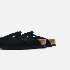Sale Birkenstock Wmns Boston Soft Footbed Suede Black