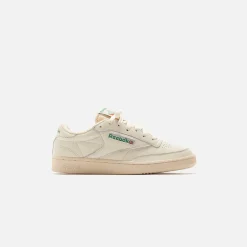 New Reebok Wmns Club C 85 Vintage Shoes Chalk / Alabaster / Glen Green