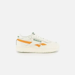 Store Reebok Wmns Club C Double Revenge Chalk / Green / Peach Fuzz