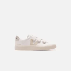 Outlet Veja Wmns Recife Logo Extra White / Pierre / Natural