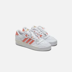 Best Sale adidas Wmns Rivalry Low 86 Cloud White / Coral Fusion / Gold Metallic