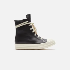 Online Rick Owens Wmns Scarpe In Pelle Sneakers Black / Milk