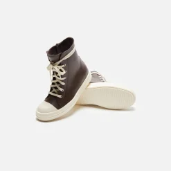 Best Rick Owens Wmns Scarpe In Pelle Sneakers Brown / Milk / Milk