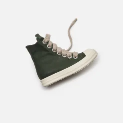 Online Rick Owens Wmns Scarpe Pelle Sneakers Moss / Milk