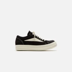 Clearance Rick Owens Wmns Vintage Sneaks Black / Milk / Milk