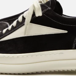 Clearance Rick Owens Wmns Vintage Sneaks Black / Milk / Milk