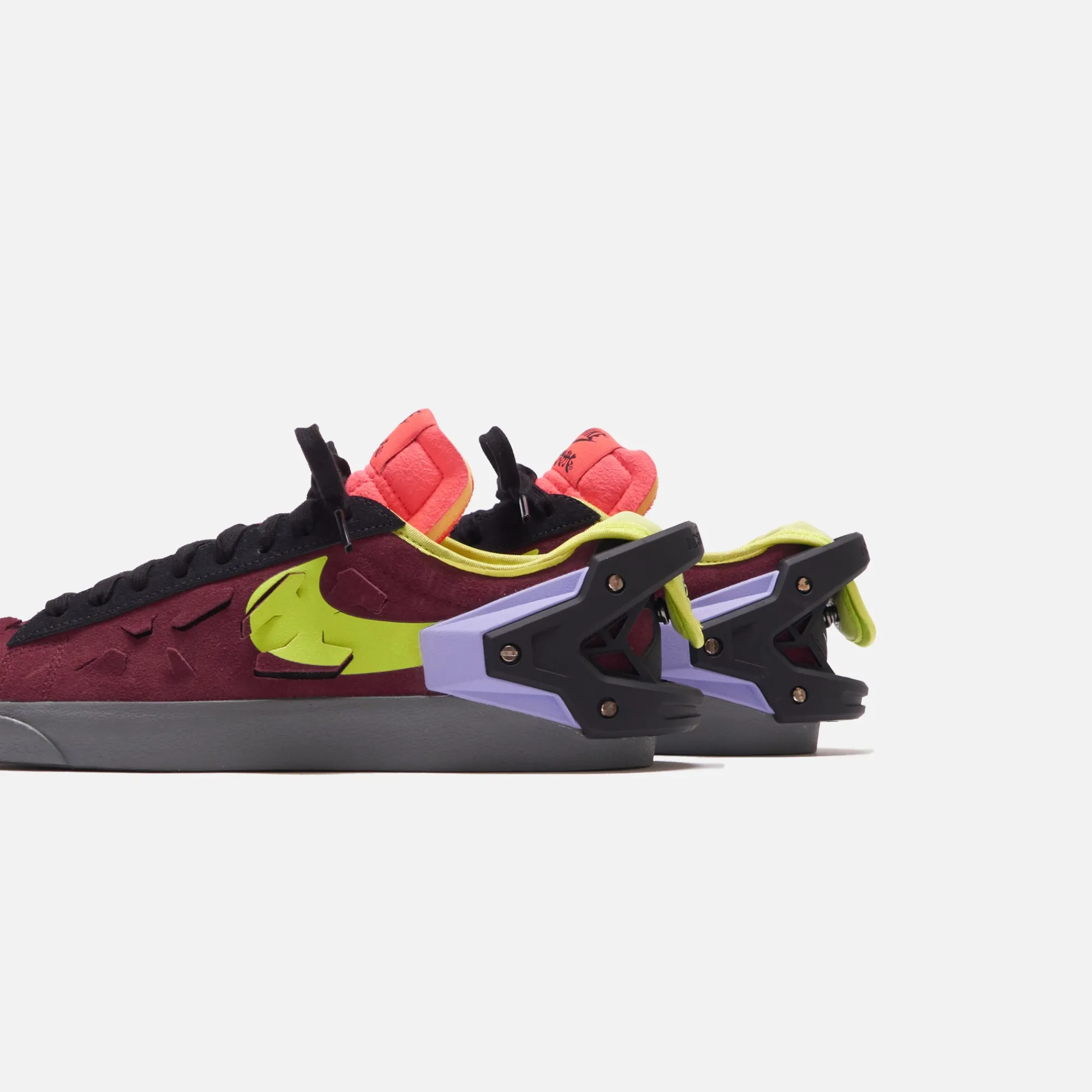 New Nike X Acronym Blazer Low Night Maroon / Lemon Venom / Black