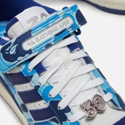Flash Sale adidas X Bape Forum Low 84 Blue / White