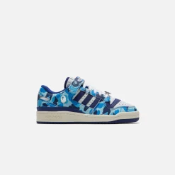 Discount adidas X Bape Forum Low 84 Blue / White