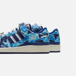 Discount adidas X Bape Forum Low 84 Blue / White