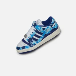 Discount adidas X Bape Forum Low 84 Blue / White