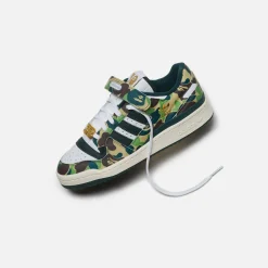 Clearance adidas X Bape Forum Low 84 Green / White