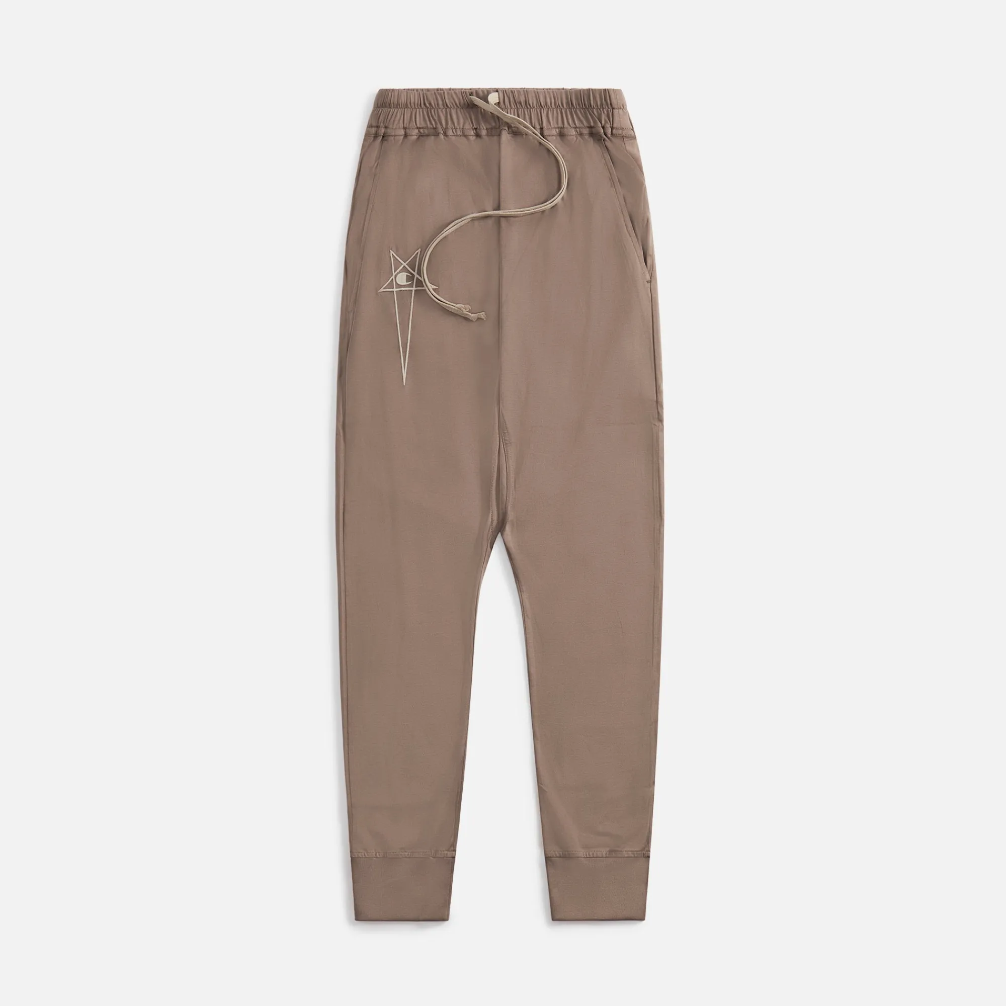 Discount Rick Owens X Champion Prisoner Drawstring Sweatpants Dust