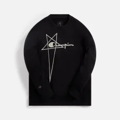 Shop Rick Owens X Champion Pullover Black