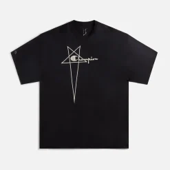 Shop Rick Owens X Champion Tommy Tee Black