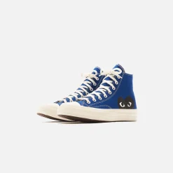 New CDG Pocket X Converse Chuck 70 High Blue Quartz