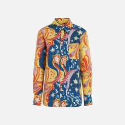 Best Sale Marni X No Vacancy Inn Button Up Shirt Royal