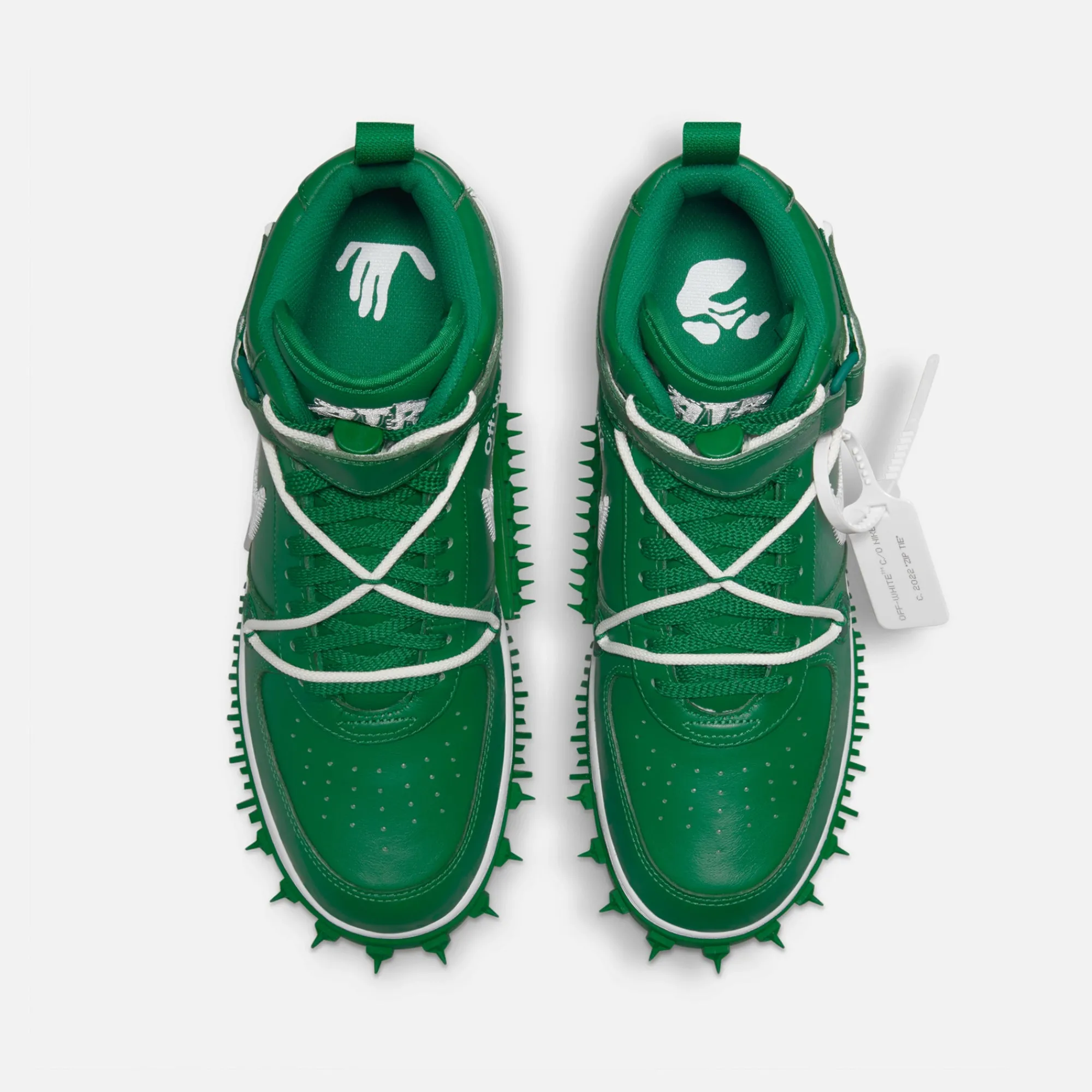 Cheap Nike X Off-White Air Force 1 Mid Pine Green / White / White