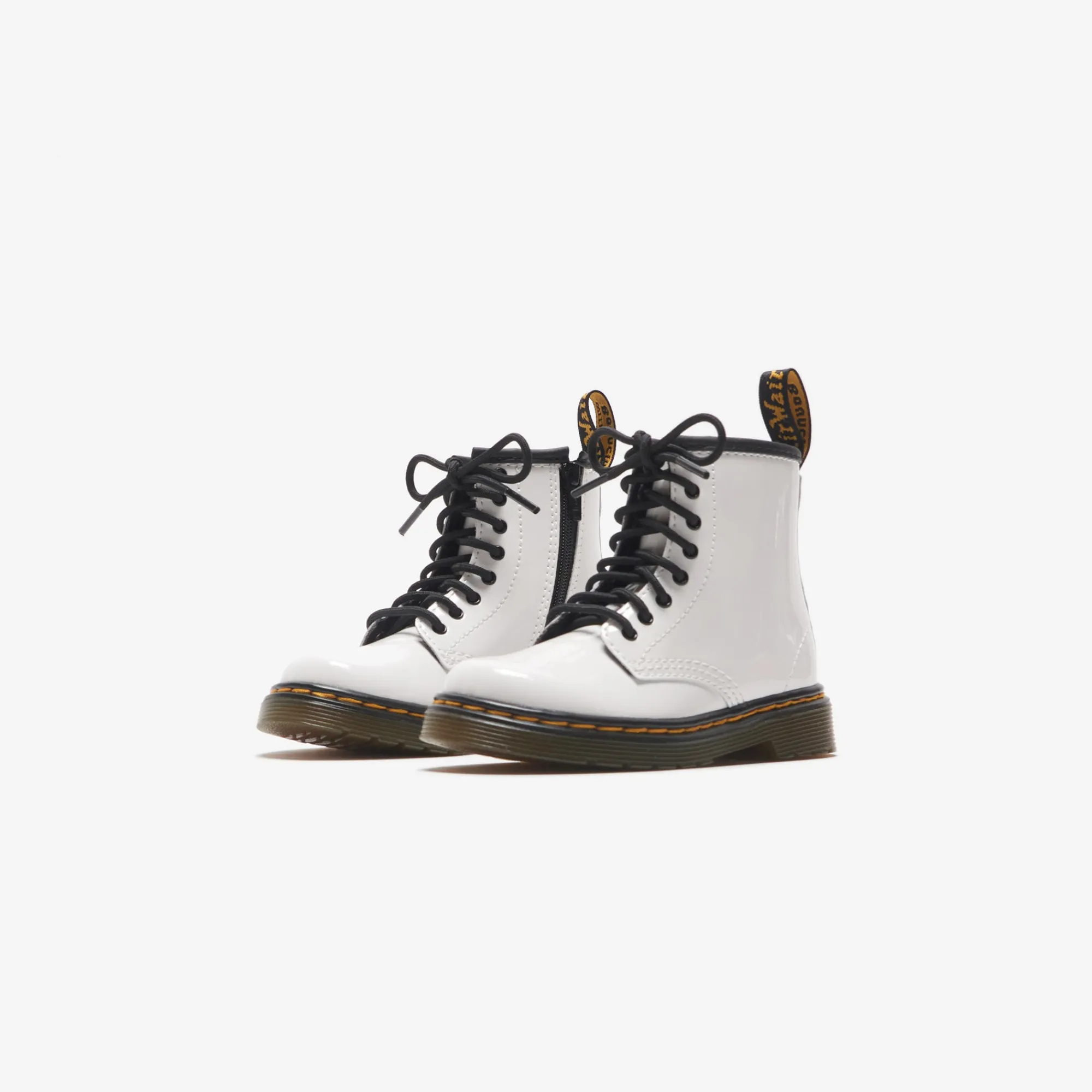 Discount Dr. Martens Youth 1460 Ankle Boots White Patent Lamper