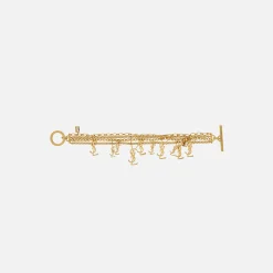 Best Sale Saint Laurent Ysl Charm Braclet Gold