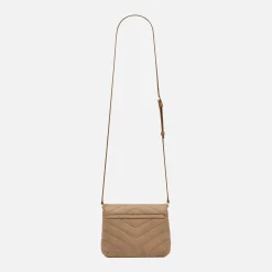 Discount Saint Laurent Ysl Minibag Mono With Suede Taupe