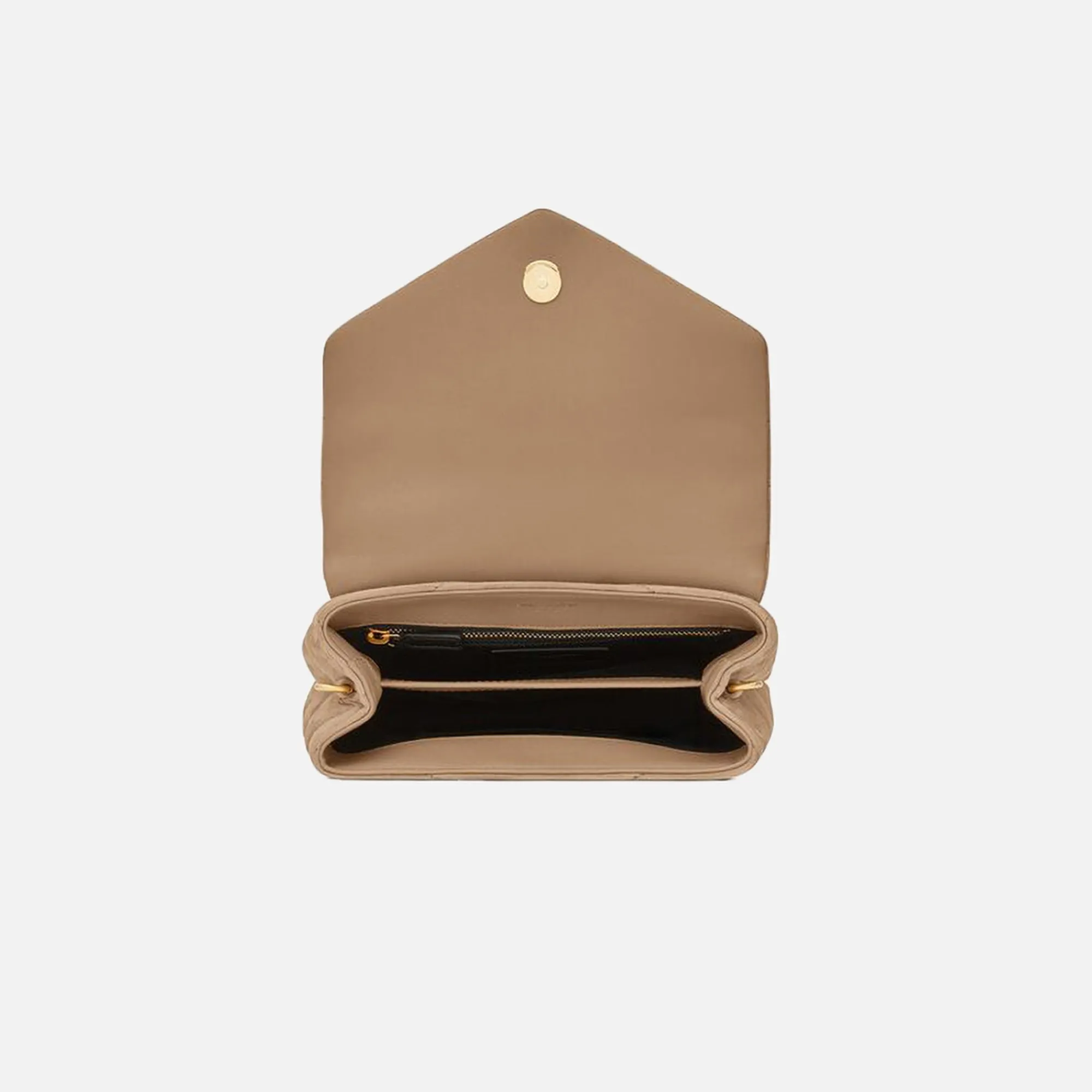 Discount Saint Laurent Ysl Minibag Mono With Suede Taupe