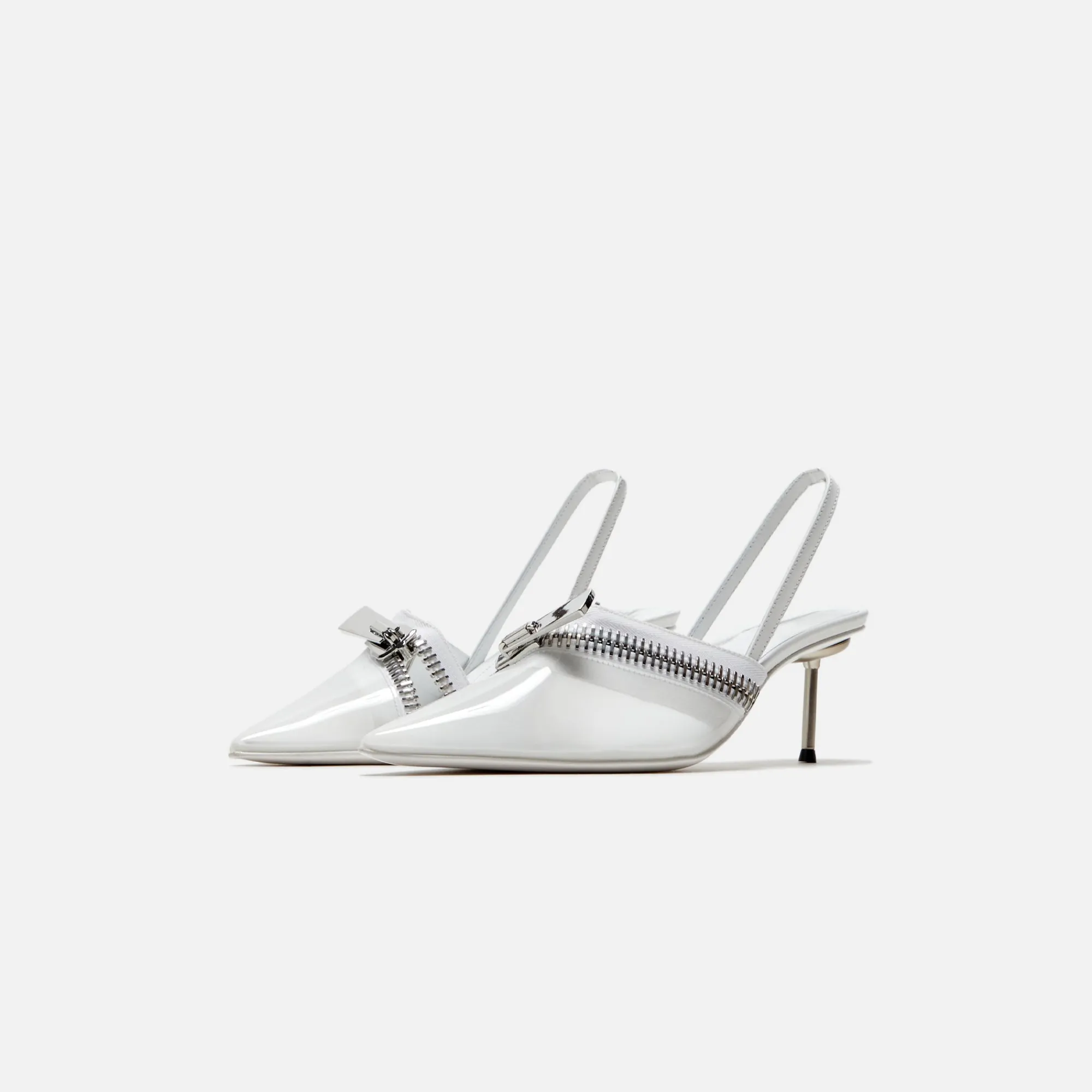 Clearance Coperni Zip Stiletto Ice Clear White