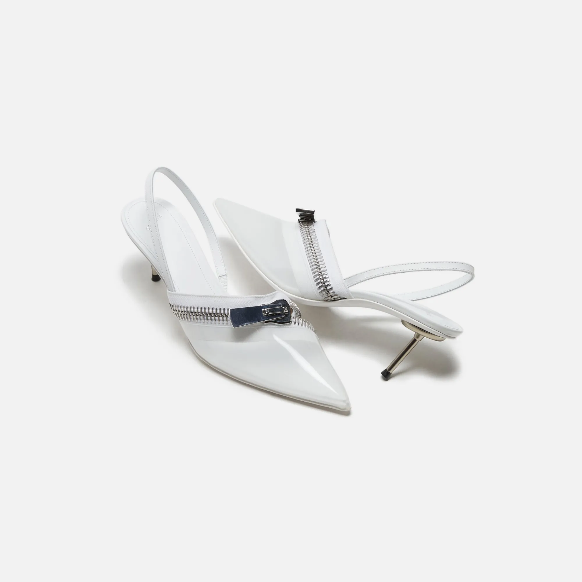 Clearance Coperni Zip Stiletto Ice Clear White